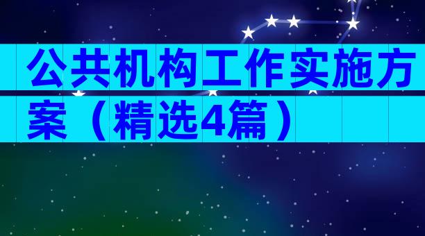 公共机构工作实施方案（精选4篇）