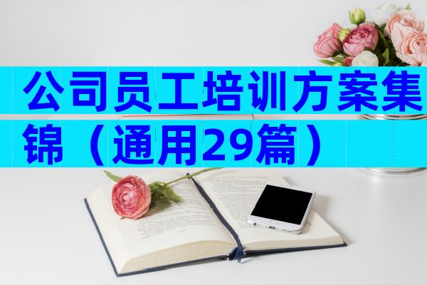 公司员工培训方案集锦（通用29篇）