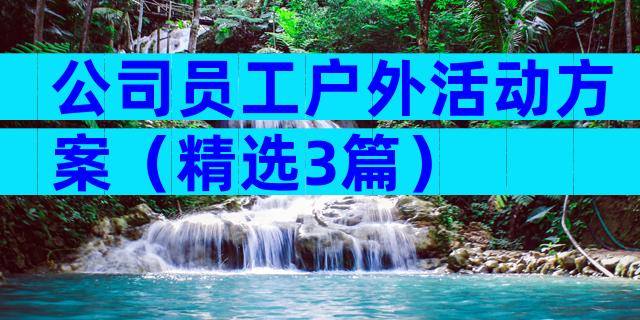 公司员工户外活动方案（精选3篇）
