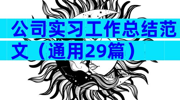 公司实习工作总结范文（通用29篇）