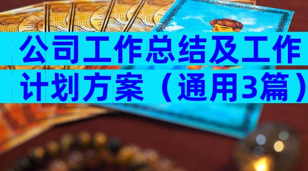 公司工作总结及工作计划方案（通用3篇）