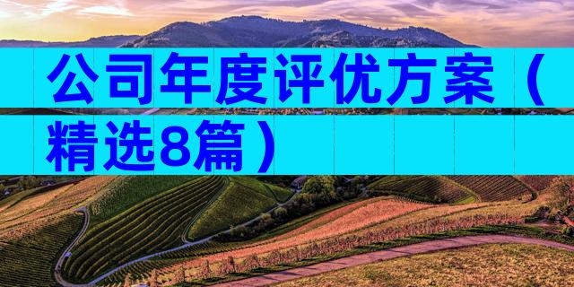 公司年度评优方案（精选8篇）