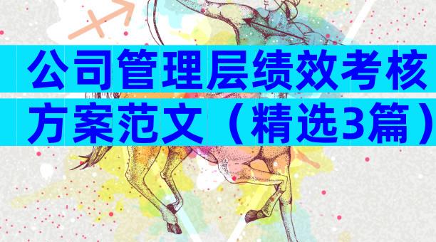 公司管理层绩效考核方案范文（精选3篇）