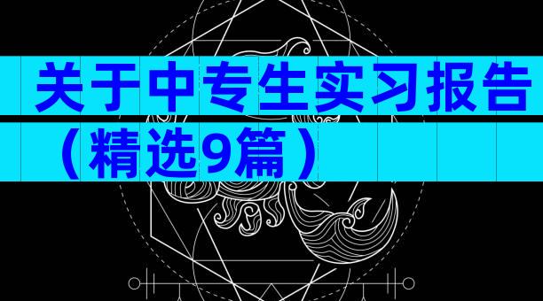 关于中专生实习报告（精选9篇）