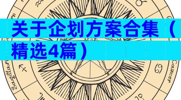 关于企划方案合集（精选4篇）