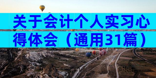 关于会计个人实习心得体会（通用31篇）