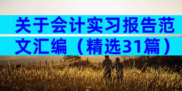 关于会计实习报告范文汇编（精选31篇）