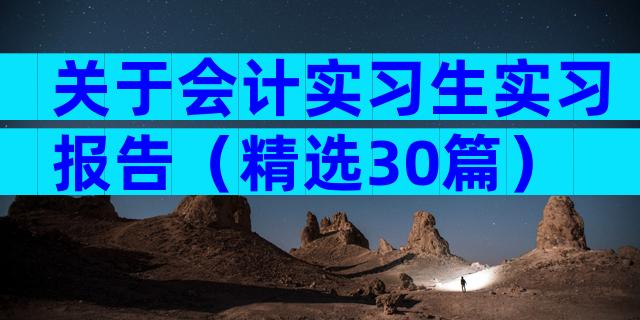 关于会计实习生实习报告（精选30篇）
