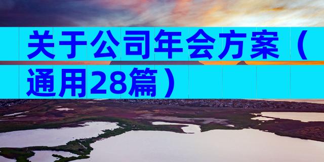 关于公司年会方案（通用28篇）
