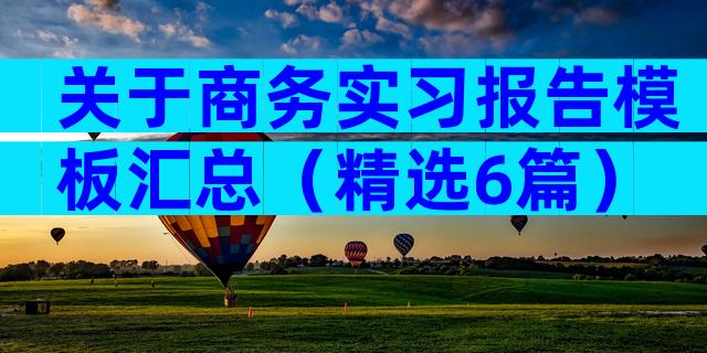关于商务实习报告模板汇总（精选6篇）