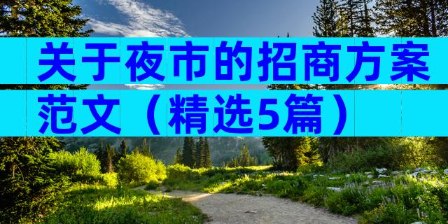 关于夜市的招商方案范文（精选5篇）