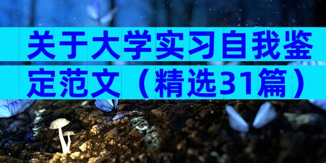 关于大学实习自我鉴定范文（精选31篇）