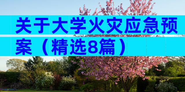关于大学火灾应急预案（精选8篇）