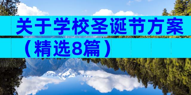 关于学校圣诞节方案（精选8篇）