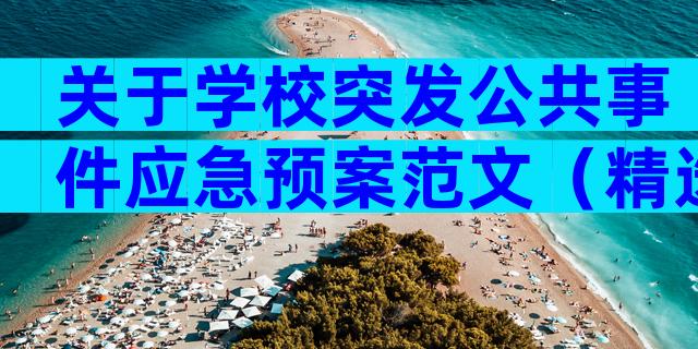 关于学校突发公共事件应急预案范文（精选28篇）