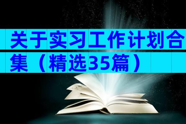 关于实习工作计划合集（精选35篇）