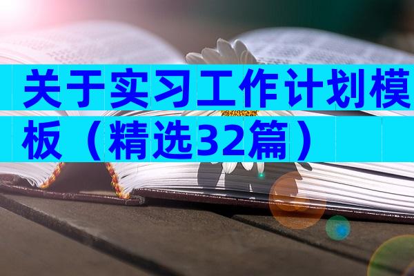 关于实习工作计划模板（精选32篇）