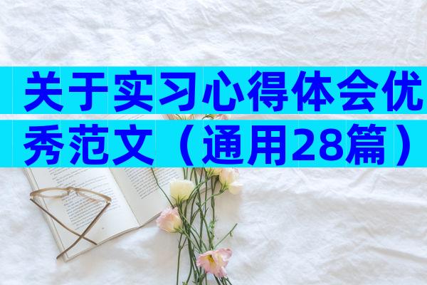 关于实习心得体会优秀范文（通用28篇）