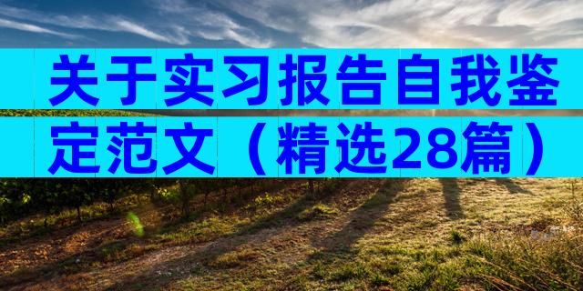 关于实习报告自我鉴定范文（精选28篇）