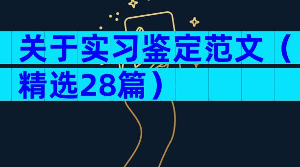 关于实习鉴定范文（精选28篇）