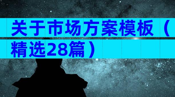 关于市场方案模板（精选28篇）