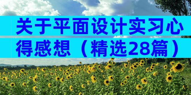 关于平面设计实习心得感想（精选28篇）