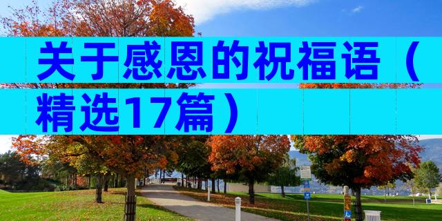 关于感恩的祝福语（精选17篇）