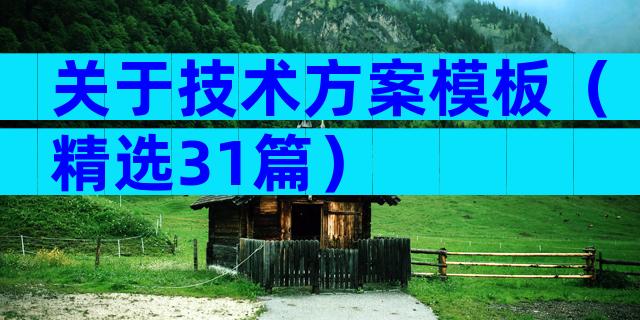关于技术方案模板（精选31篇）