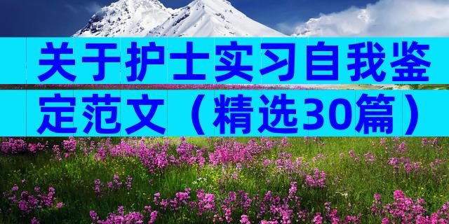 关于护士实习自我鉴定范文（精选30篇）