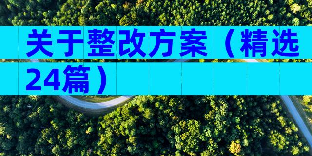 关于整改方案（精选24篇）