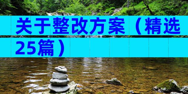 关于整改方案（精选25篇）