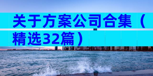 关于方案公司合集（精选32篇）