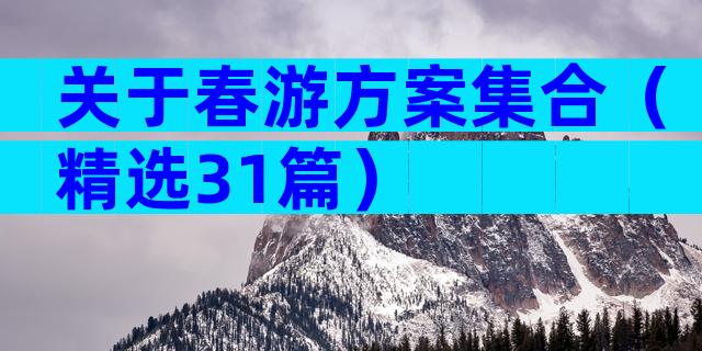 关于春游方案集合（精选31篇）