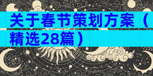 关于春节策划方案（精选28篇）