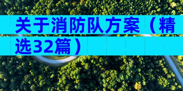 关于消防队方案（精选32篇）