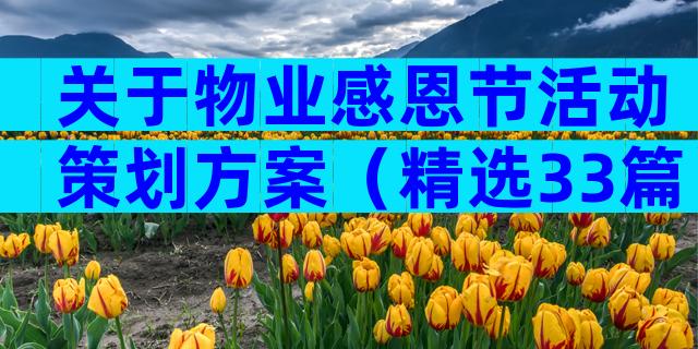关于物业感恩节活动策划方案（精选33篇）
