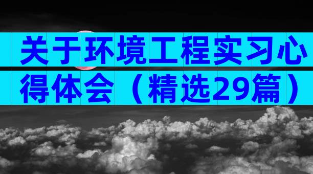 关于环境工程实习心得体会（精选29篇）