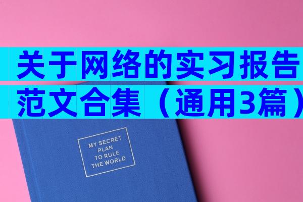 关于网络的实习报告范文合集（通用3篇）