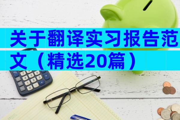 关于翻译实习报告范文（精选20篇）
