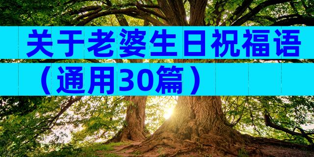 关于老婆生日祝福语（通用30篇）