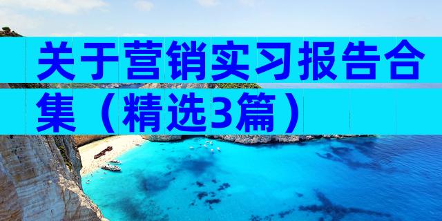 关于营销实习报告合集（精选3篇）
