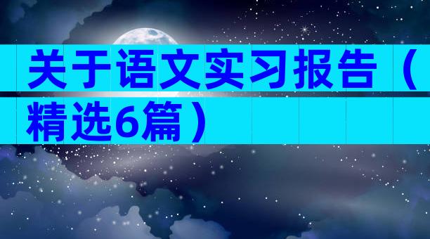 关于语文实习报告（精选6篇）