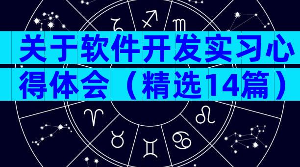 关于软件开发实习心得体会（精选14篇）