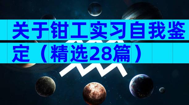 关于钳工实习自我鉴定（精选28篇）