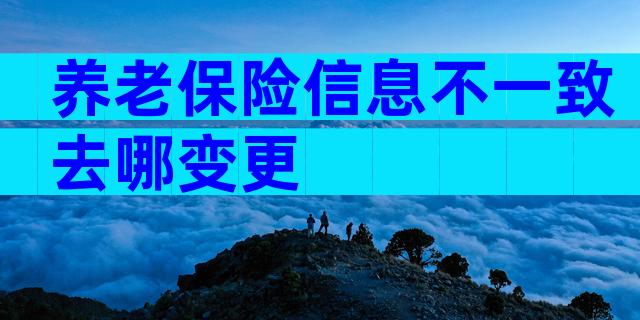 养老保险信息不一致去哪变更