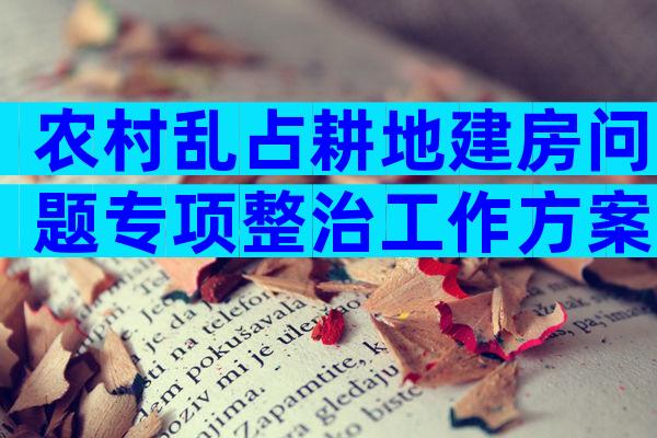 农村乱占耕地建房问题专项整治工作方案范文（通用31篇）