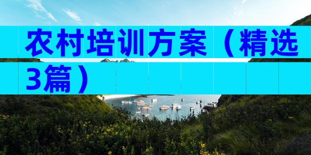 农村培训方案（精选3篇）