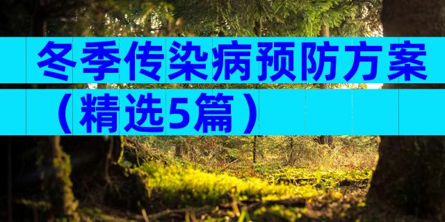 冬季传染病预防方案（精选5篇）