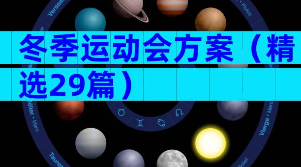 冬季运动会方案（精选29篇）