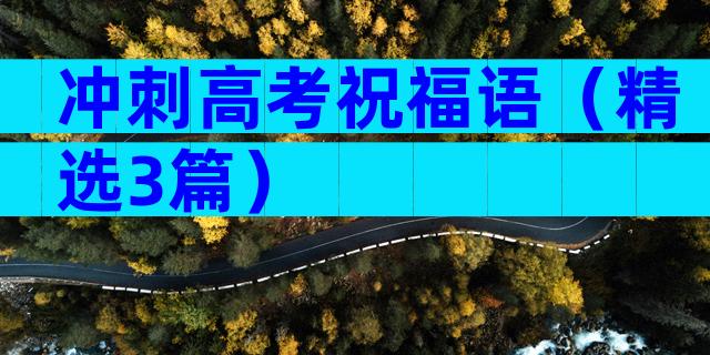 冲刺高考祝福语（精选3篇）